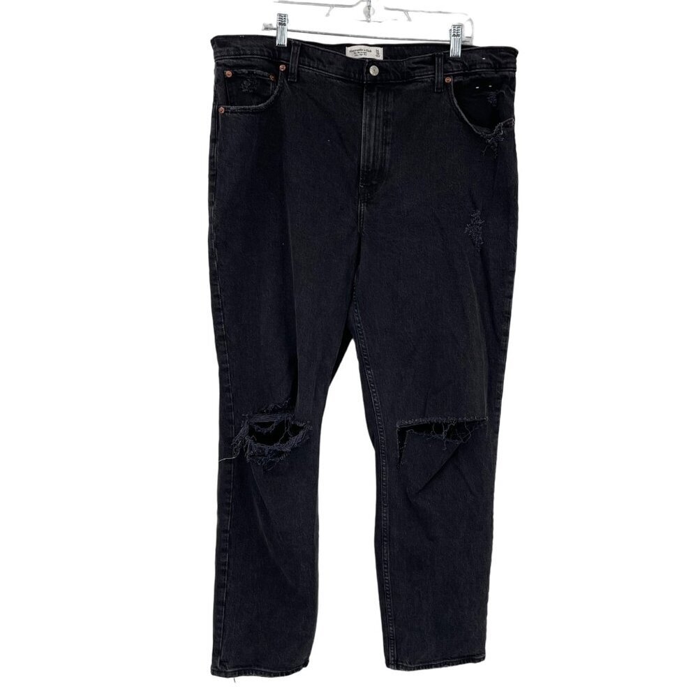 Abercrombie & Fitch Jeans Women's 18 Black The 90's Straight Ultra High Rise